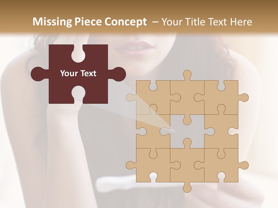 A Woman Sitting On The Floor Looking At Her Cell Phone PowerPoint Template