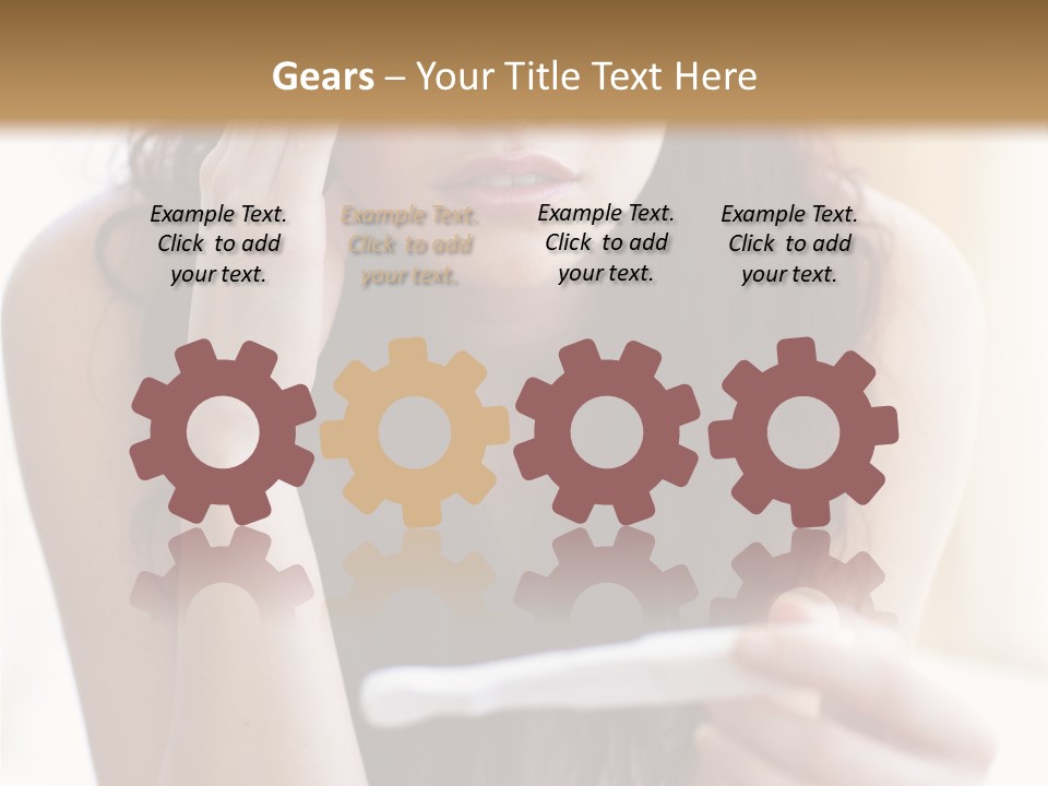 A Woman Sitting On The Floor Looking At Her Cell Phone PowerPoint Template