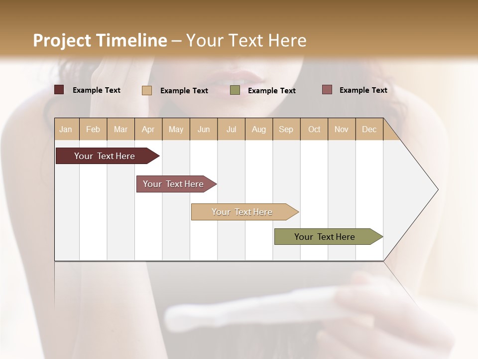 A Woman Sitting On The Floor Looking At Her Cell Phone PowerPoint Template