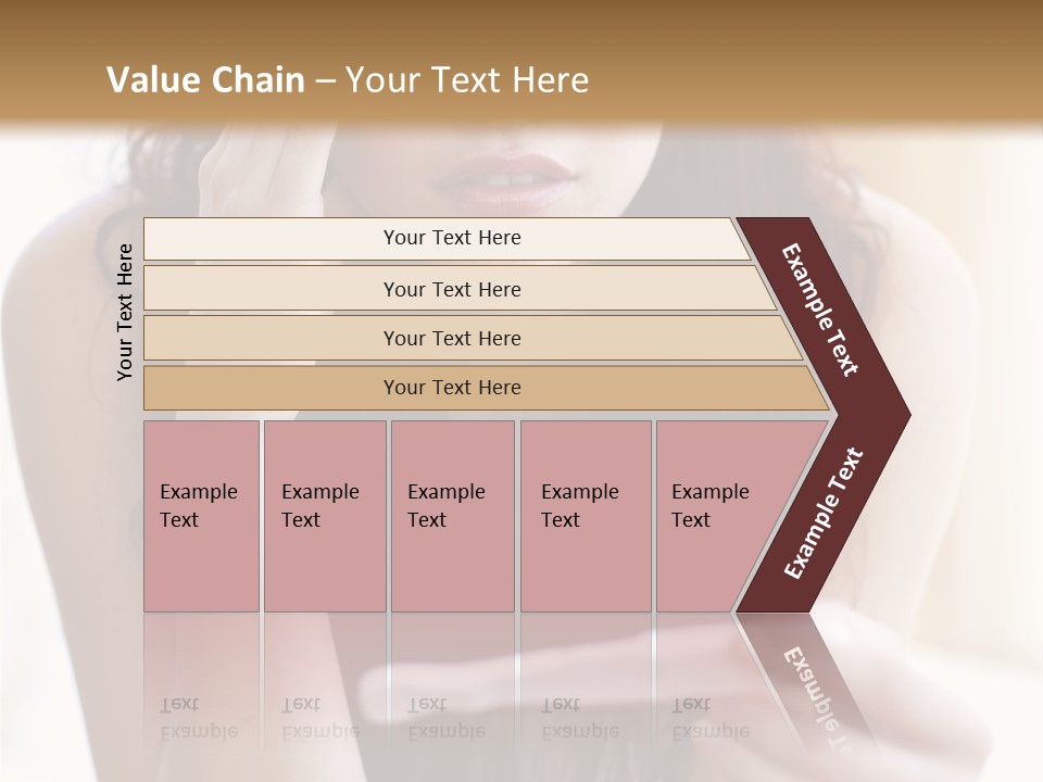 A Woman Sitting On The Floor Looking At Her Cell Phone PowerPoint Template