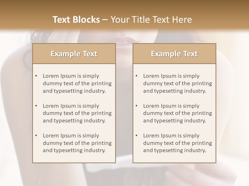 A Woman Sitting On The Floor Looking At Her Cell Phone PowerPoint Template