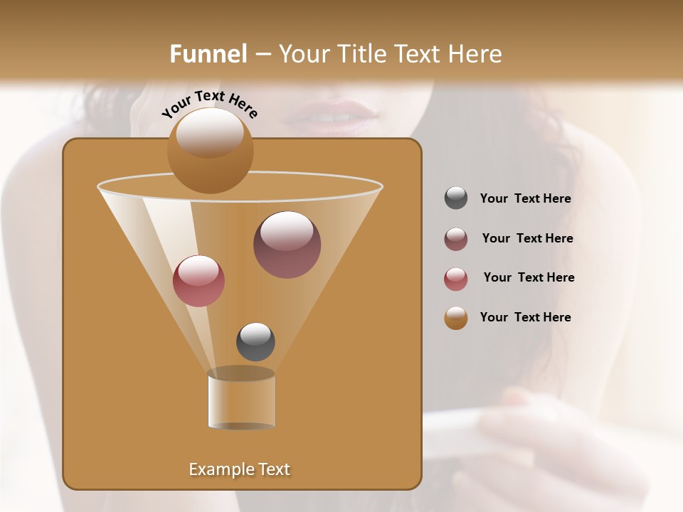 A Woman Sitting On The Floor Looking At Her Cell Phone PowerPoint Template