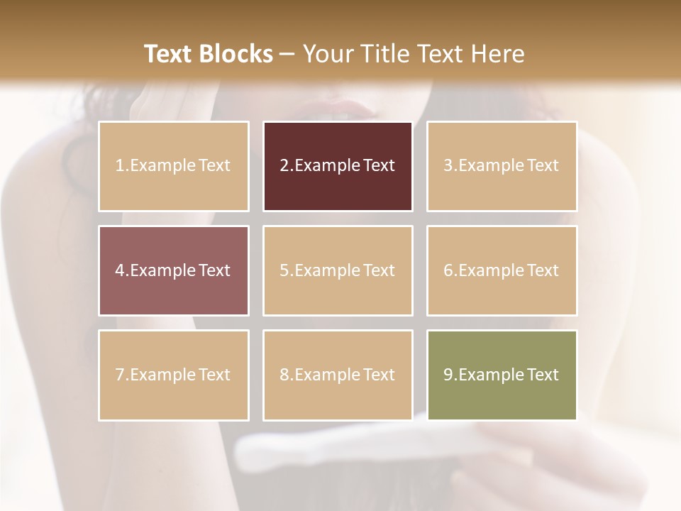 A Woman Sitting On The Floor Looking At Her Cell Phone PowerPoint Template