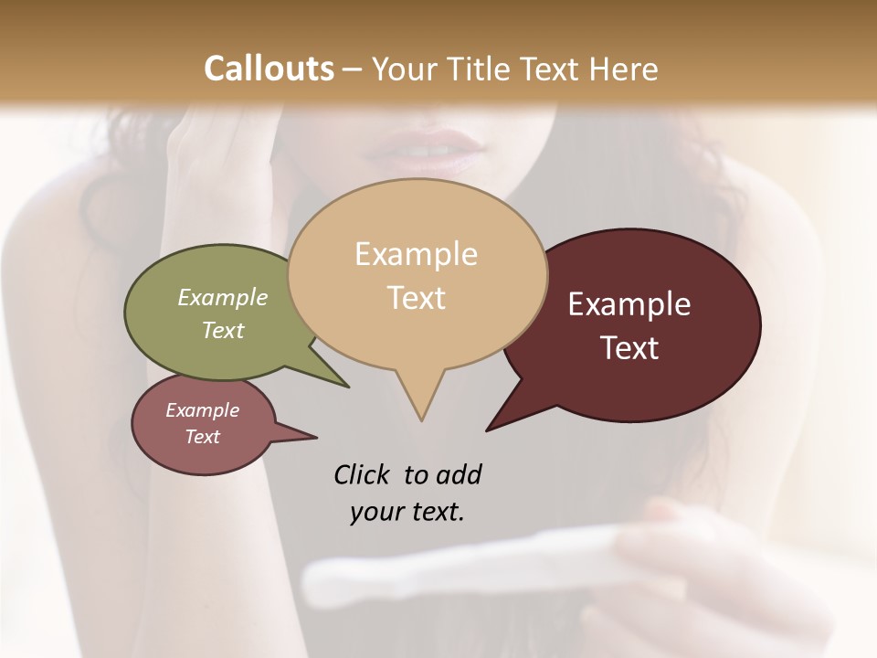 A Woman Sitting On The Floor Looking At Her Cell Phone PowerPoint Template