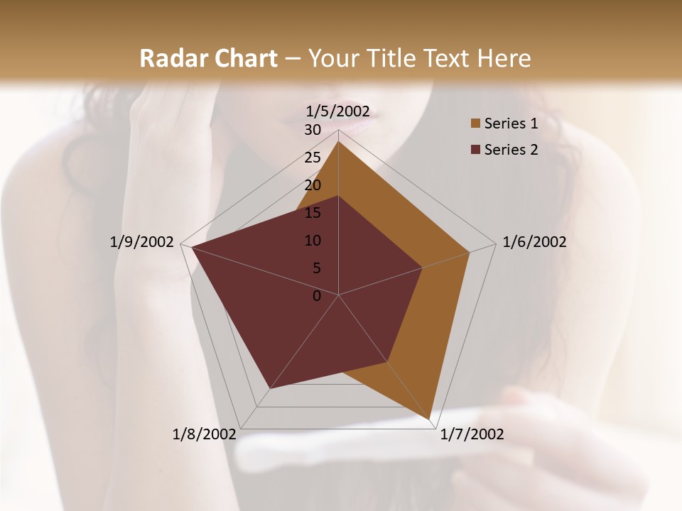 A Woman Sitting On The Floor Looking At Her Cell Phone PowerPoint Template
