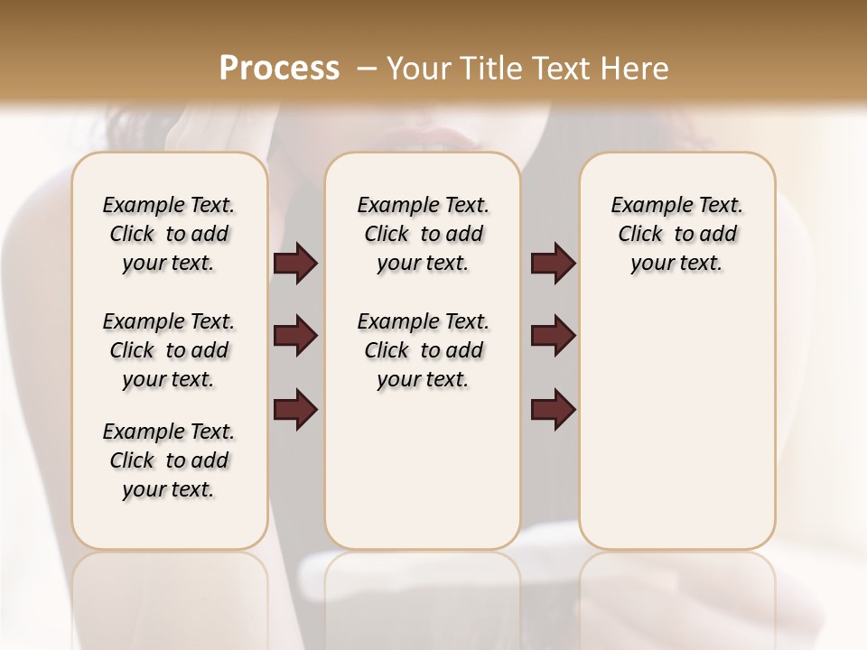 A Woman Sitting On The Floor Looking At Her Cell Phone PowerPoint Template
