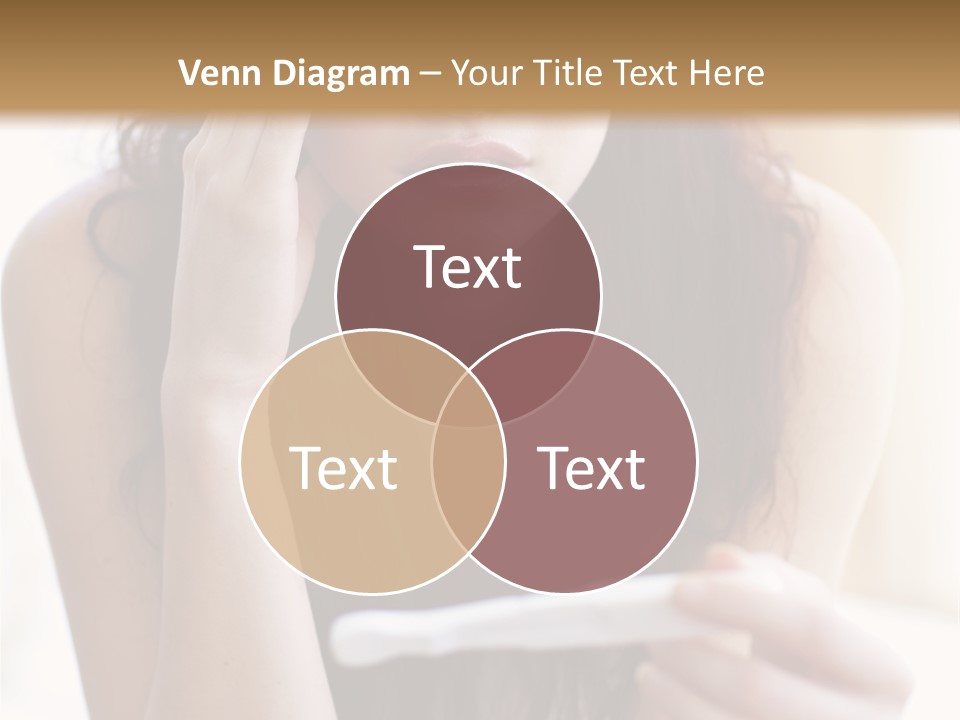 A Woman Sitting On The Floor Looking At Her Cell Phone PowerPoint Template