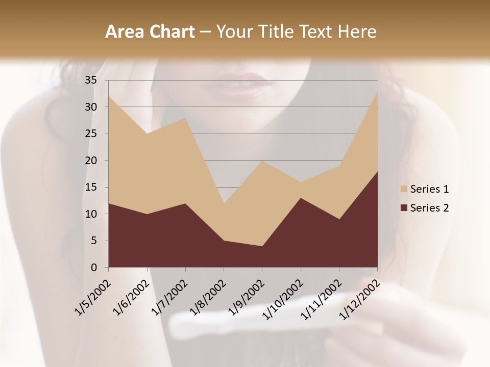A Woman Sitting On The Floor Looking At Her Cell Phone PowerPoint Template