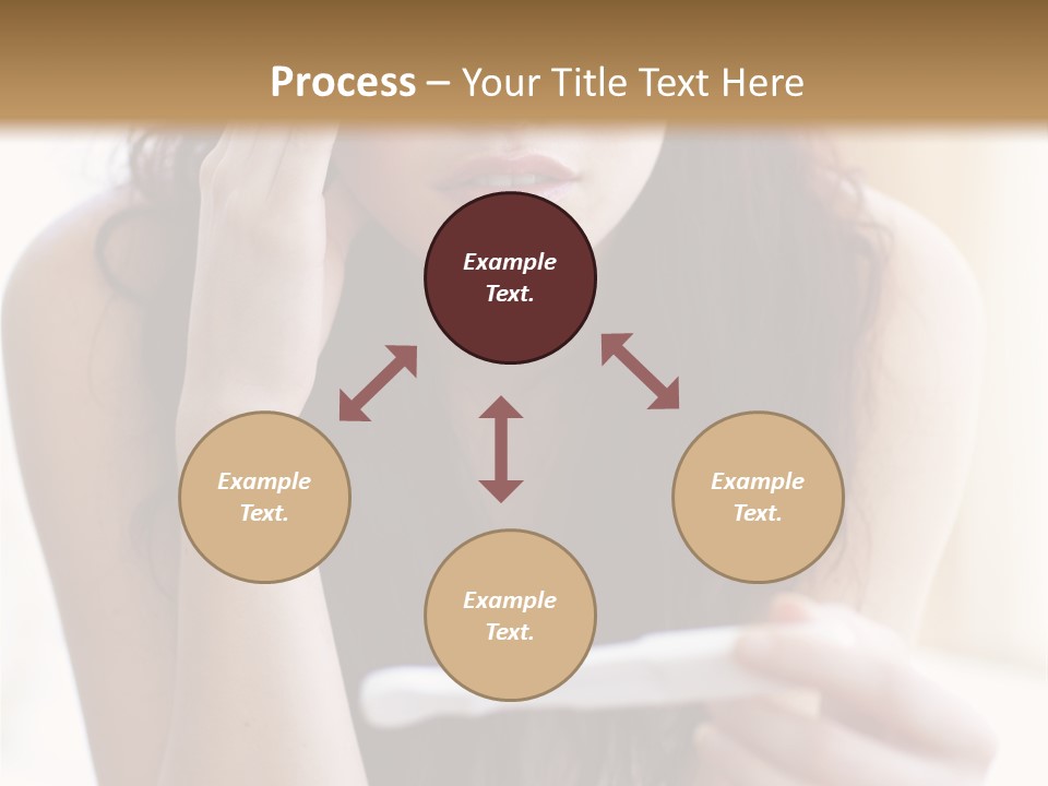 A Woman Sitting On The Floor Looking At Her Cell Phone PowerPoint Template