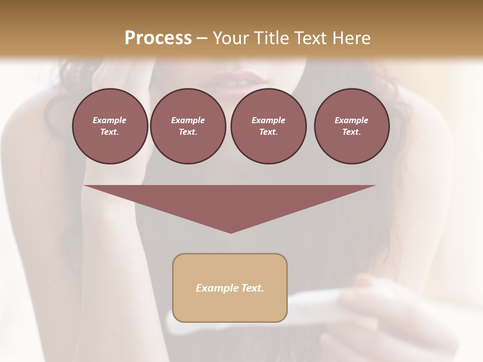 A Woman Sitting On The Floor Looking At Her Cell Phone PowerPoint Template