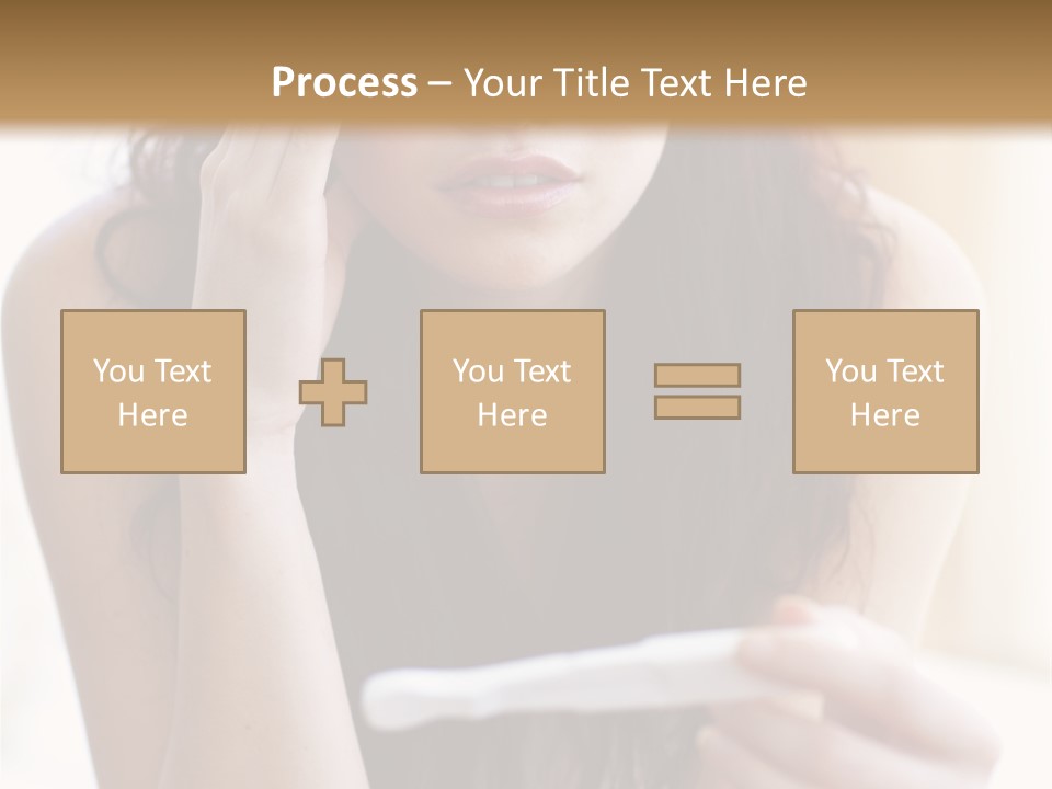 A Woman Sitting On The Floor Looking At Her Cell Phone PowerPoint Template