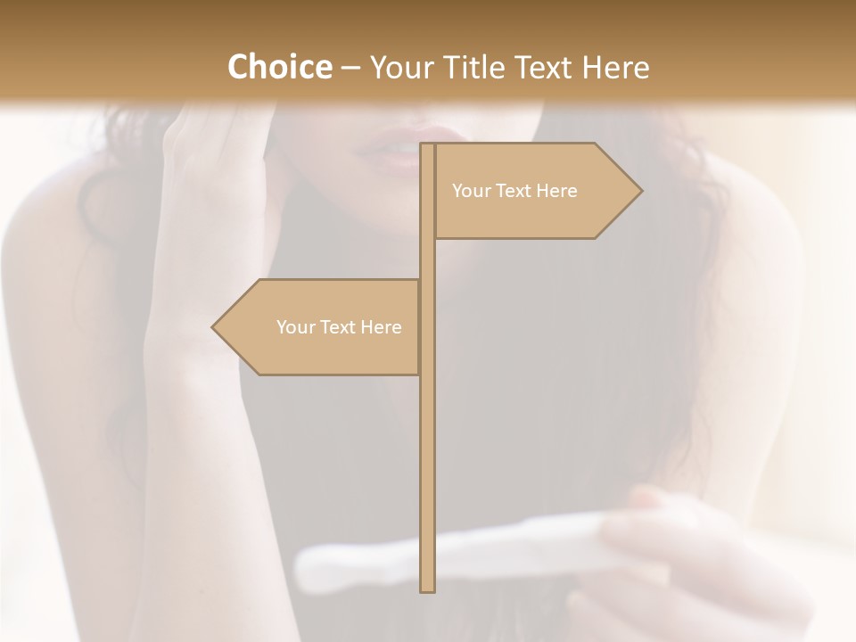 A Woman Sitting On The Floor Looking At Her Cell Phone PowerPoint Template