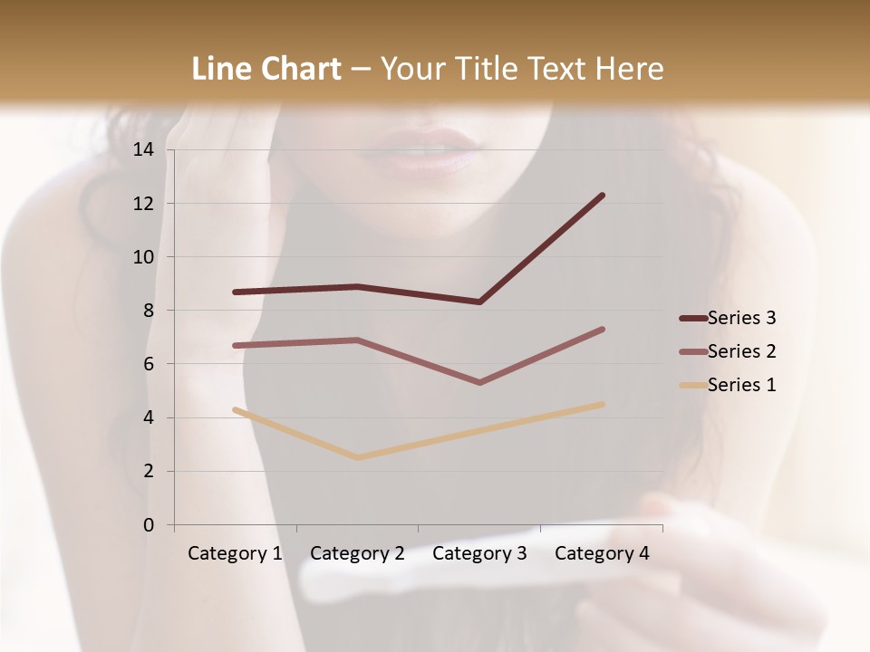 A Woman Sitting On The Floor Looking At Her Cell Phone PowerPoint Template