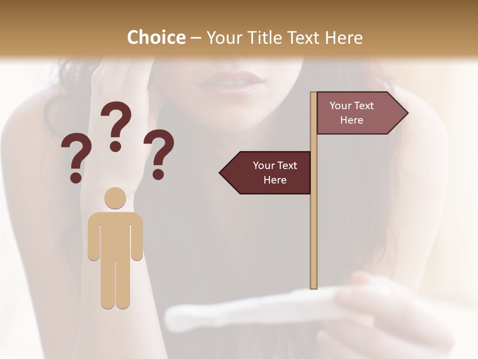 A Woman Sitting On The Floor Looking At Her Cell Phone PowerPoint Template