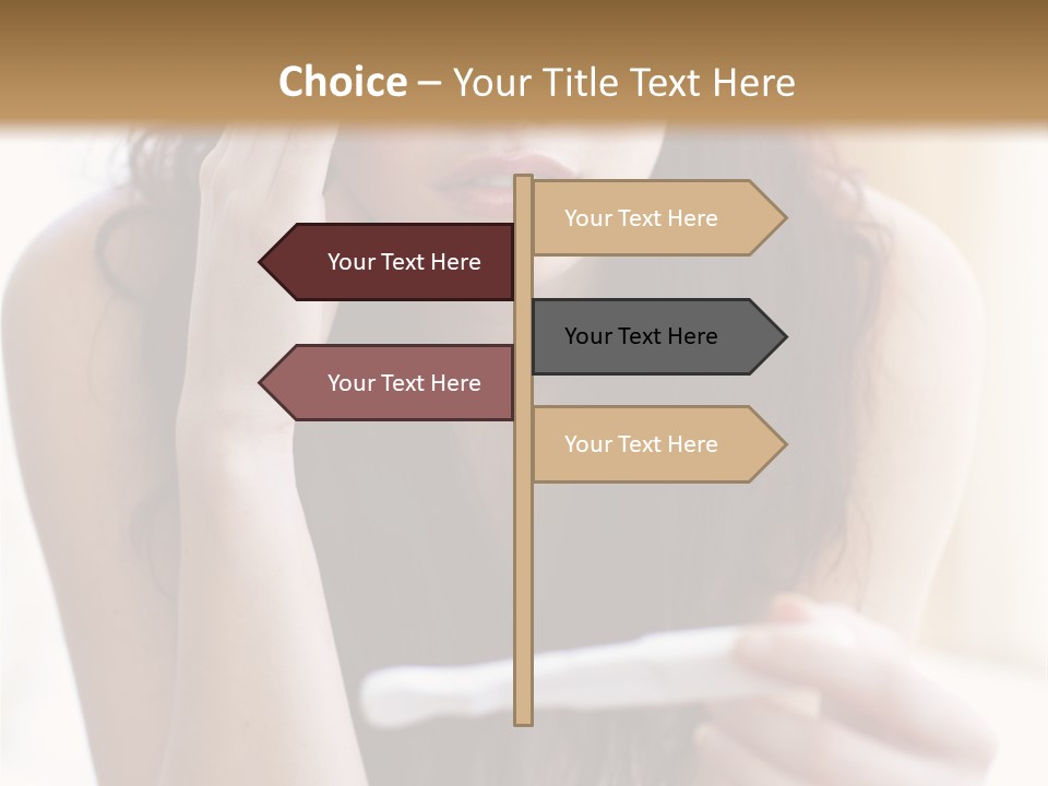 A Woman Sitting On The Floor Looking At Her Cell Phone PowerPoint Template