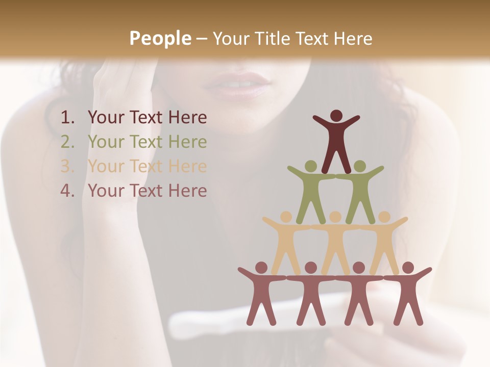 A Woman Sitting On The Floor Looking At Her Cell Phone PowerPoint Template