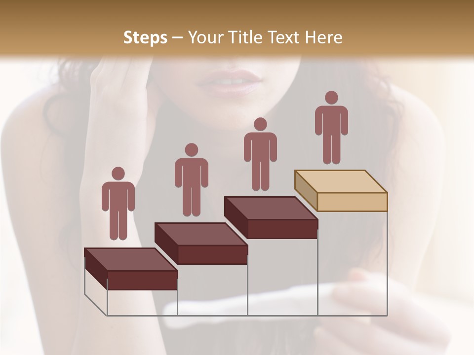 A Woman Sitting On The Floor Looking At Her Cell Phone PowerPoint Template