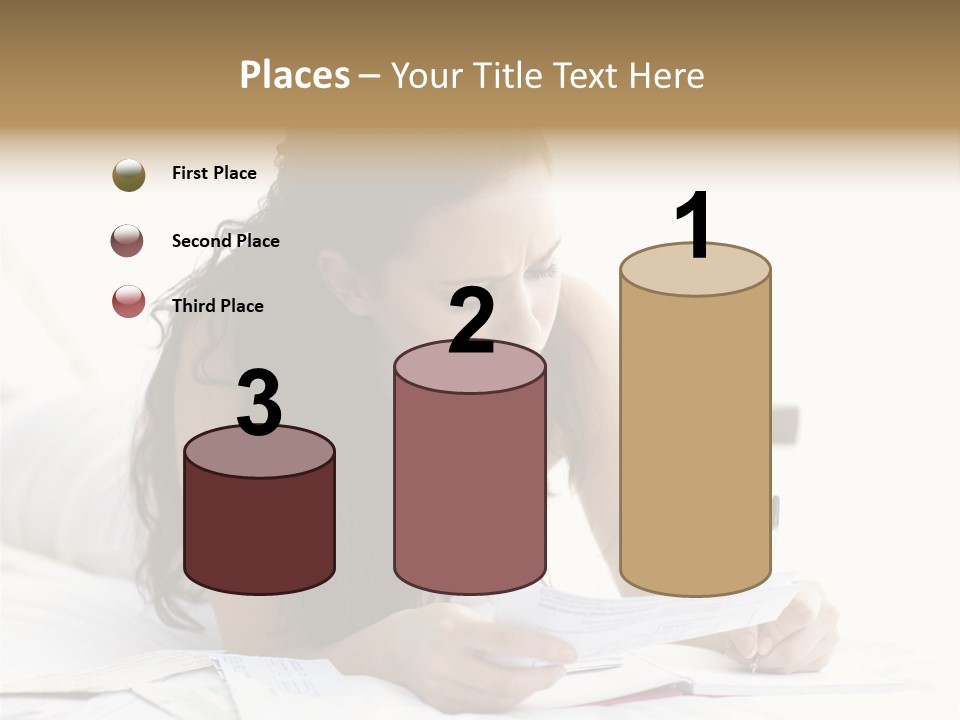 People Bed White PowerPoint Template