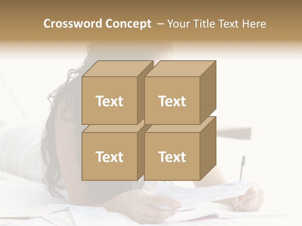 People Bed White PowerPoint Template