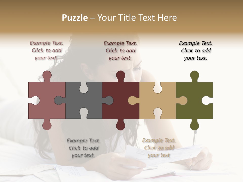 People Bed White PowerPoint Template