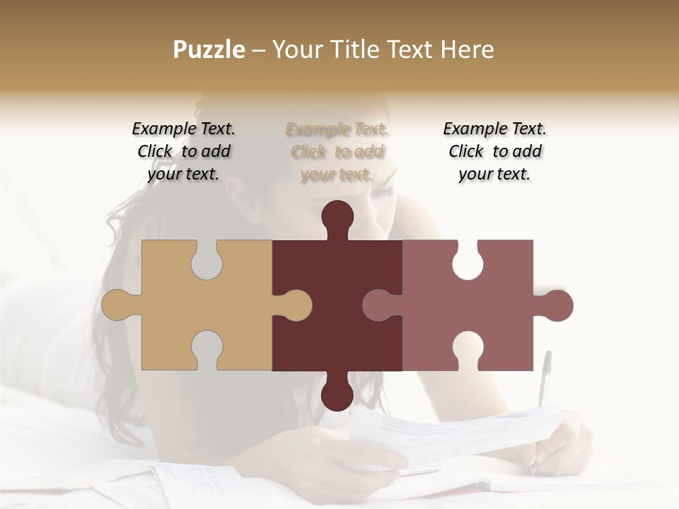 People Bed White PowerPoint Template