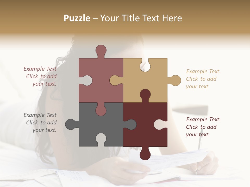 People Bed White PowerPoint Template