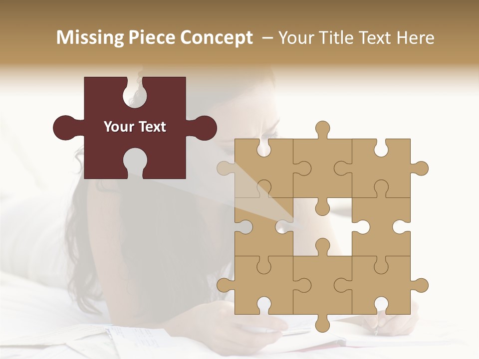 People Bed White PowerPoint Template