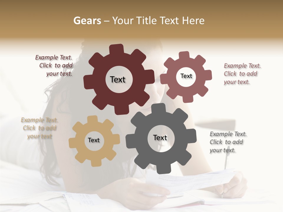 People Bed White PowerPoint Template