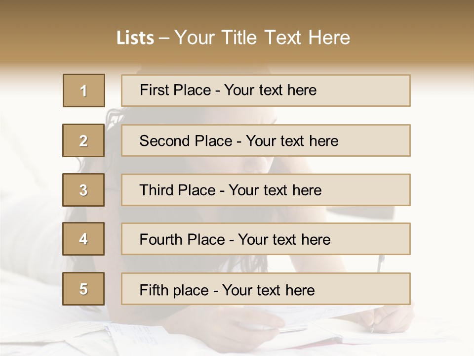 People Bed White PowerPoint Template