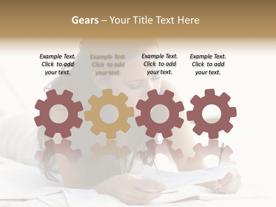 People Bed White PowerPoint Template