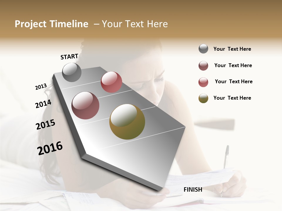 People Bed White PowerPoint Template