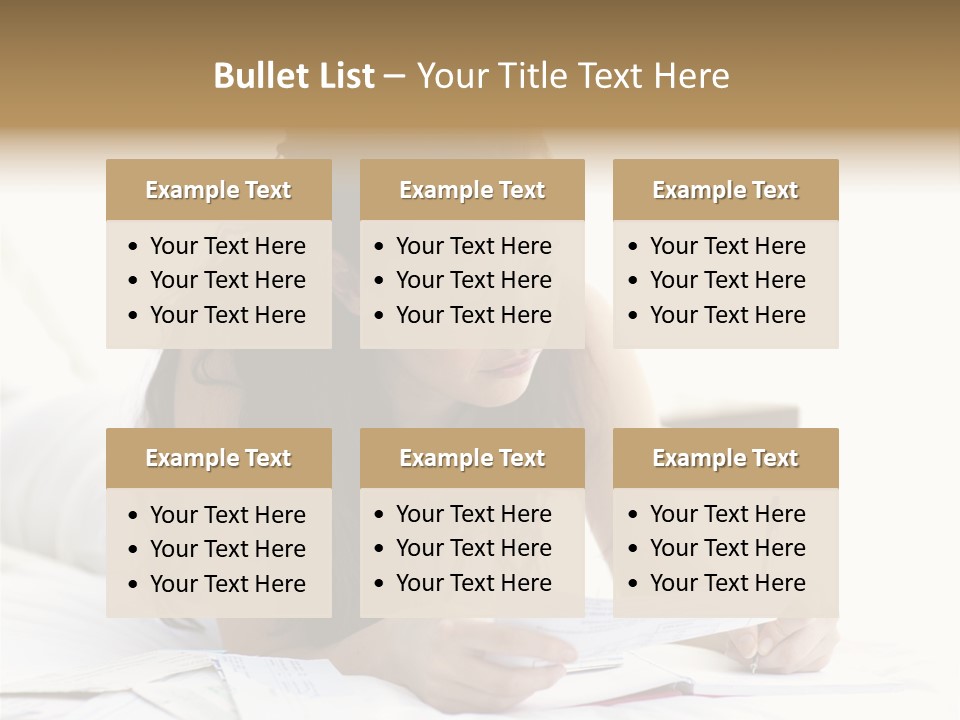 People Bed White PowerPoint Template