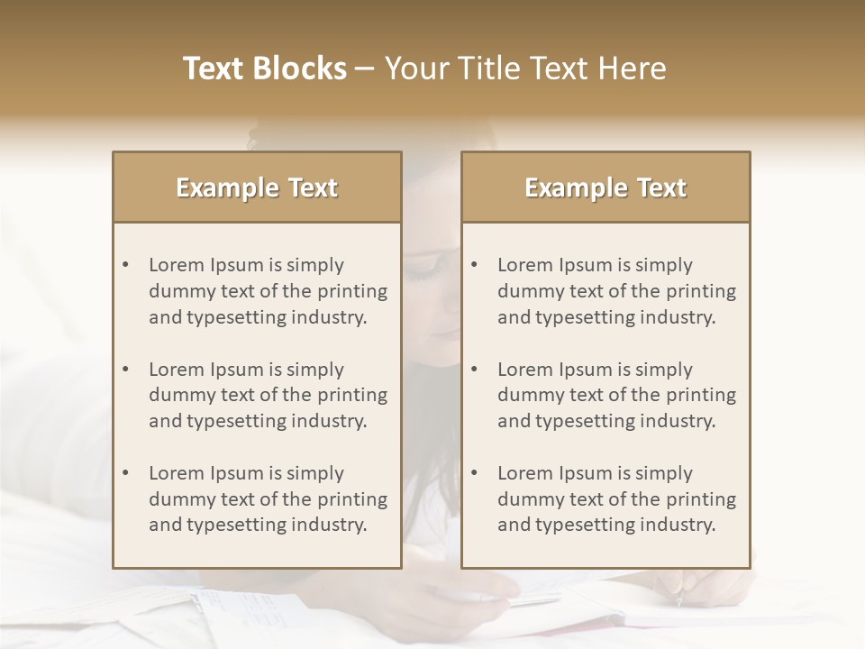 People Bed White PowerPoint Template