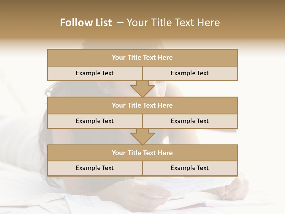People Bed White PowerPoint Template