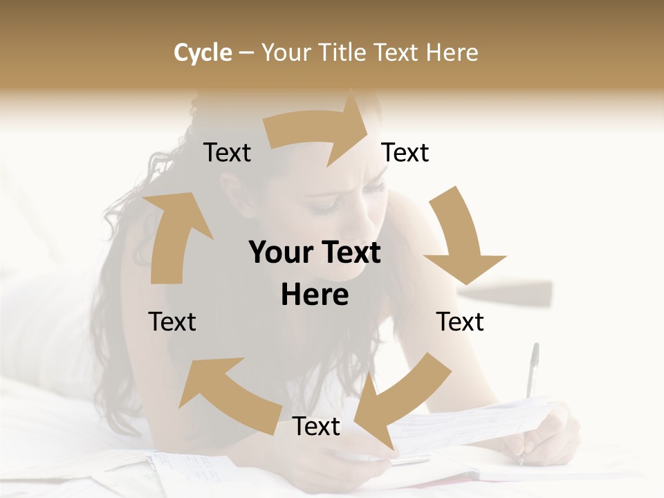 People Bed White PowerPoint Template