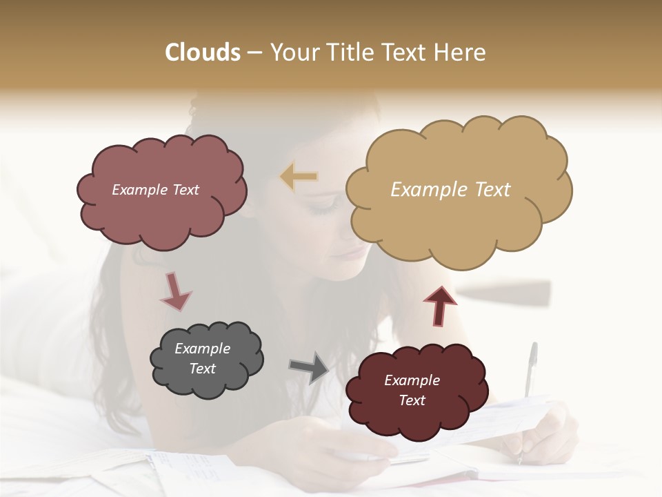 People Bed White PowerPoint Template