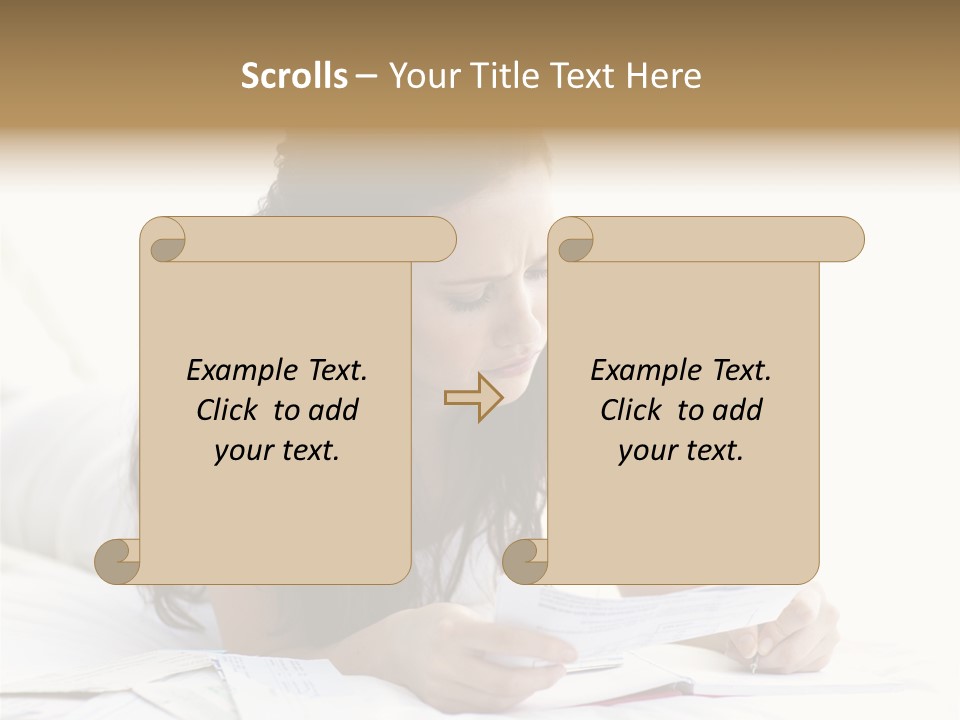 People Bed White PowerPoint Template