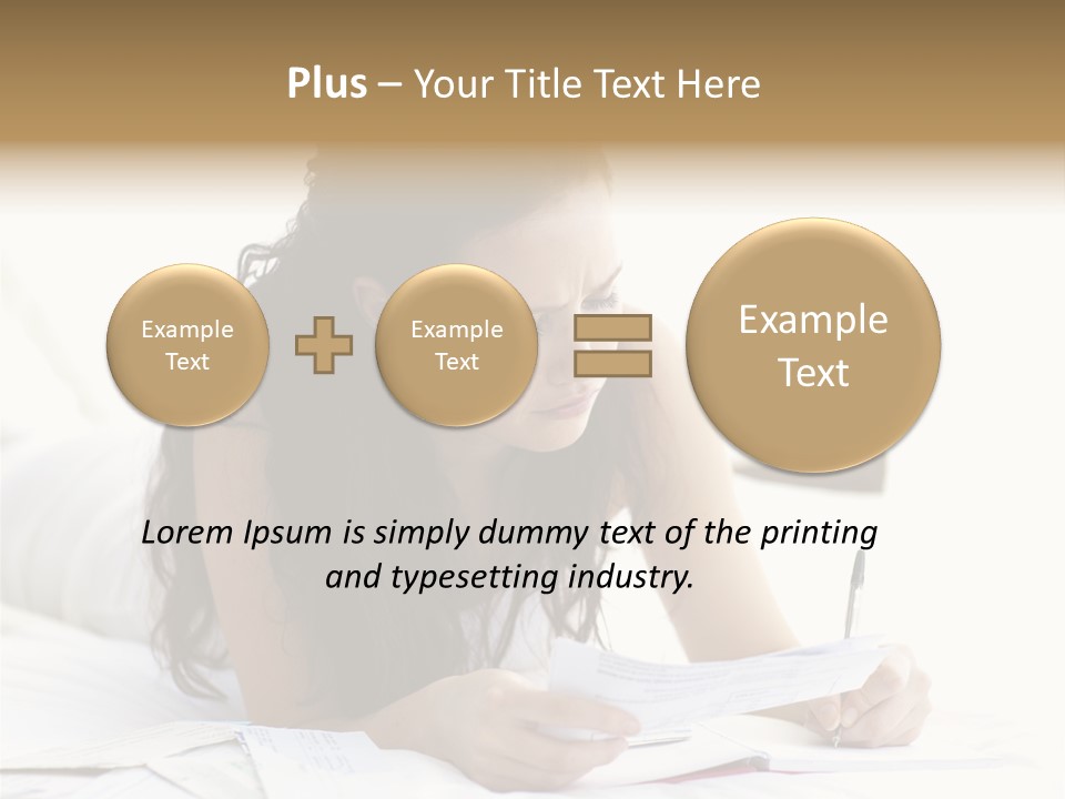 People Bed White PowerPoint Template