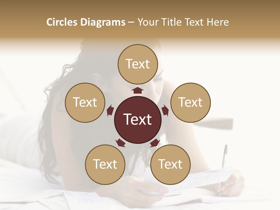 People Bed White PowerPoint Template