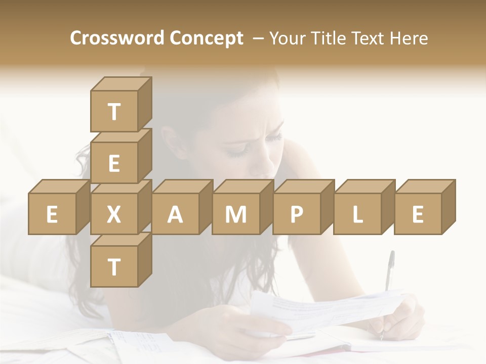 People Bed White PowerPoint Template