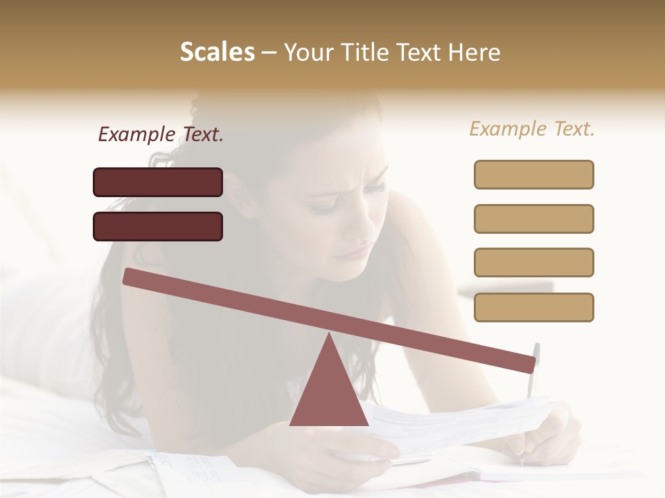 People Bed White PowerPoint Template