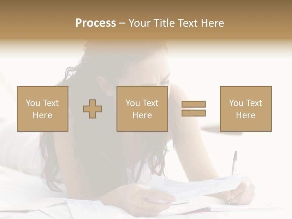 People Bed White PowerPoint Template