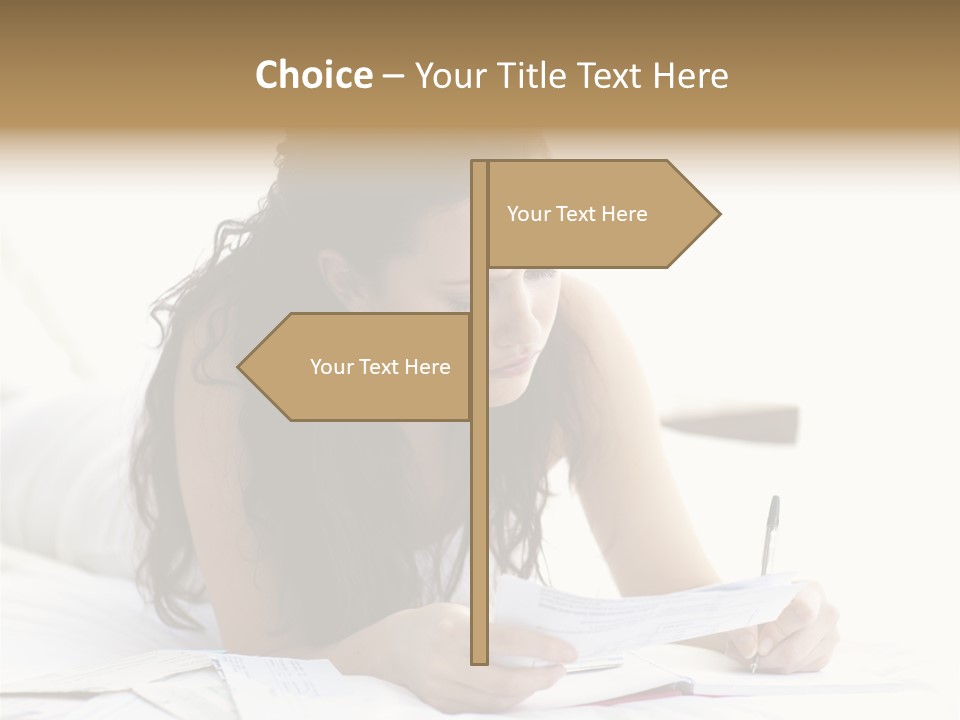 People Bed White PowerPoint Template