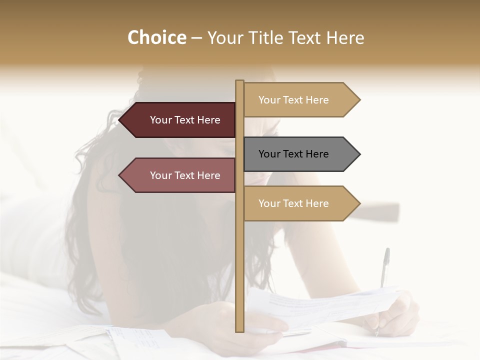 People Bed White PowerPoint Template