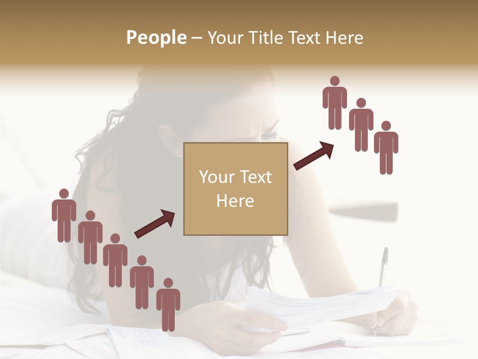 People Bed White PowerPoint Template