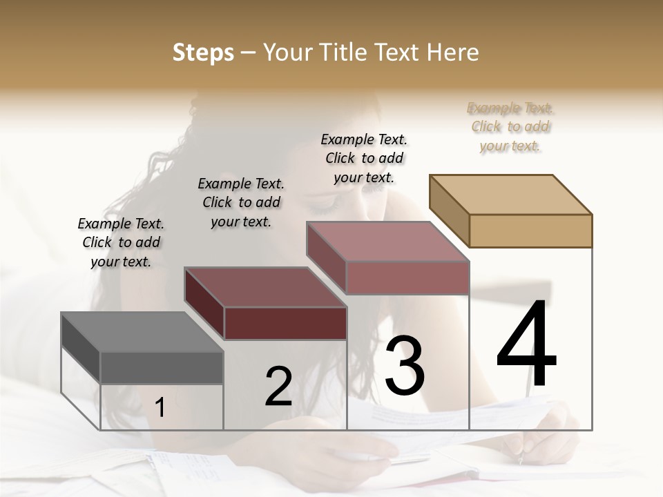 People Bed White PowerPoint Template