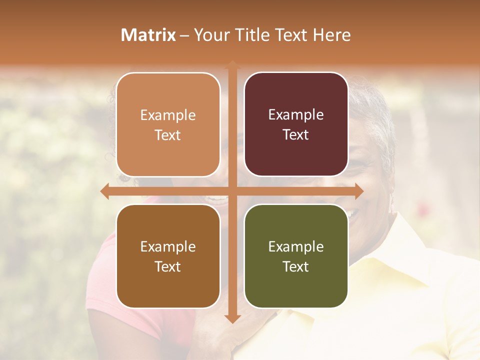 Sitting Women Grown Up PowerPoint Template