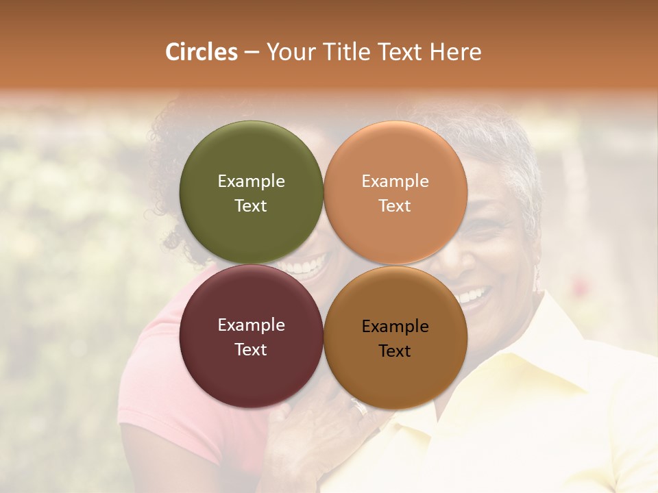 Sitting Women Grown Up PowerPoint Template