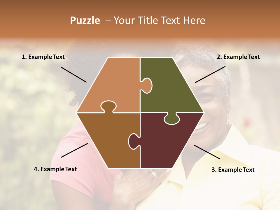 Sitting Women Grown Up PowerPoint Template