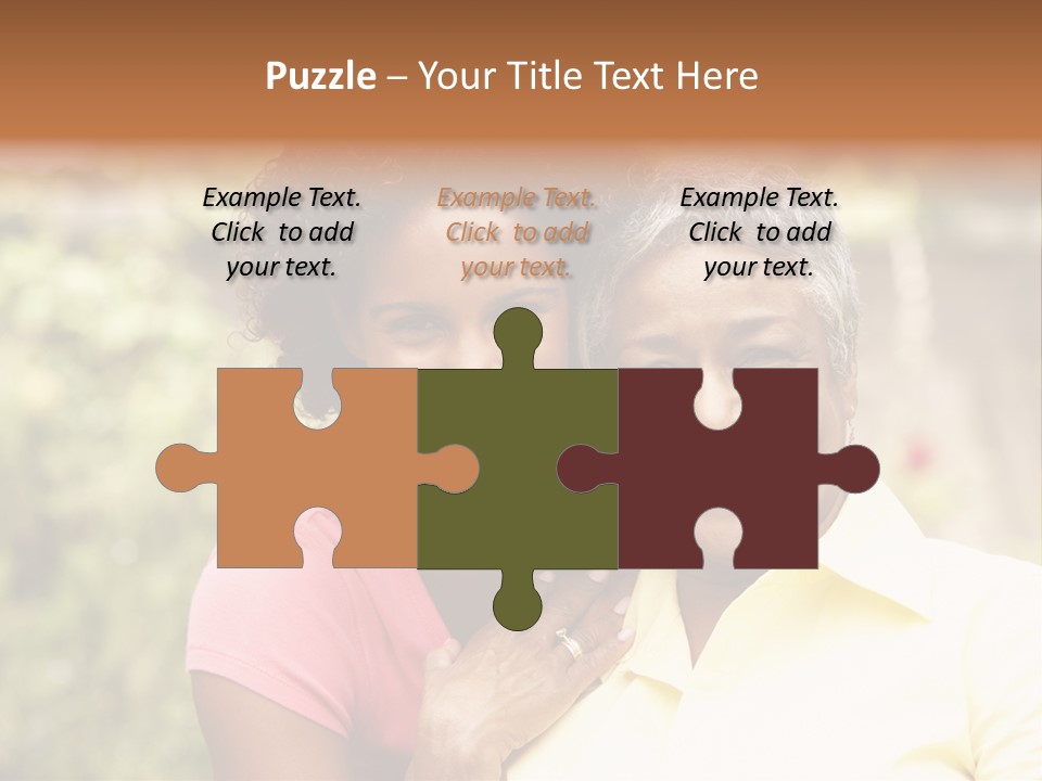 Sitting Women Grown Up PowerPoint Template